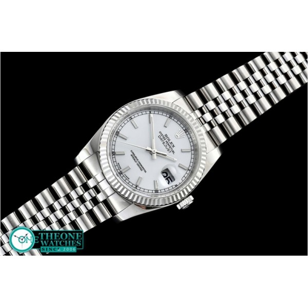 Rolex - DJ 36mm Jub Flt 904L SS/SS Pearl White ARF A3135 Mod