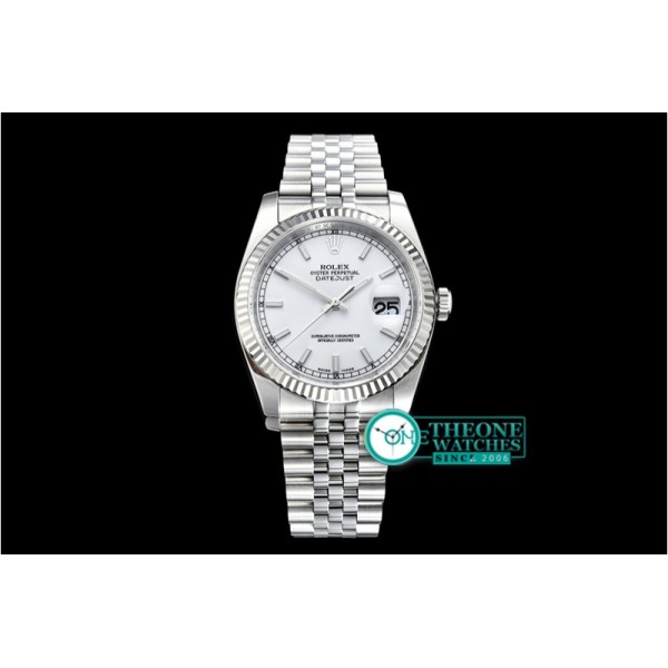 Rolex - DJ 36mm Jub Flt 904L SS/SS Pearl White ARF A3135 Mod