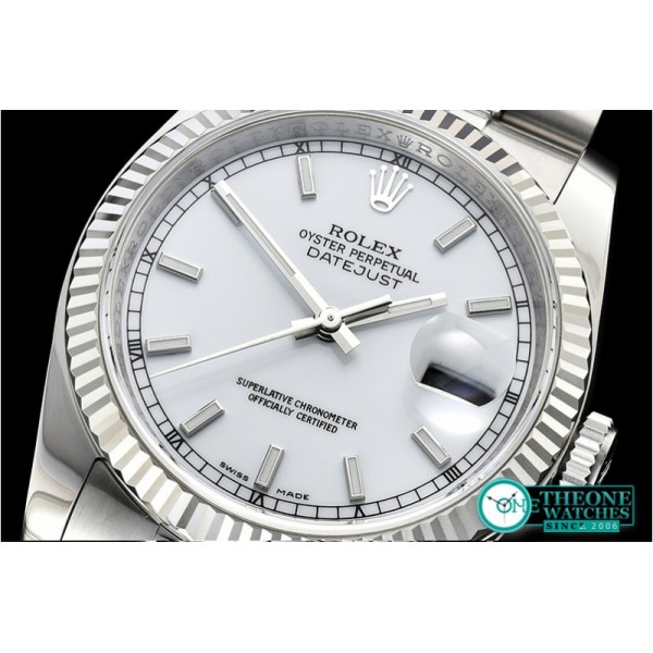 Rolex - DJ 36mm Jub Flt 904L SS/SS Pearl White ARF A3135 Mod