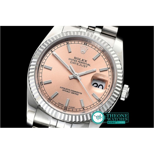 Rolex - DJ 36mm Jub Flt 904L SS/SS Rose Stick ARF A3135 Mod