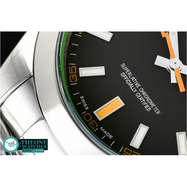 Rolex - Milgauss Black 116400M SS/SS Black ARF Asia 3131