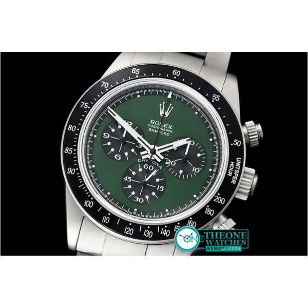 Rolex - Daytona Ref.6263 SS/SS Green Bamford PN JKF A7750