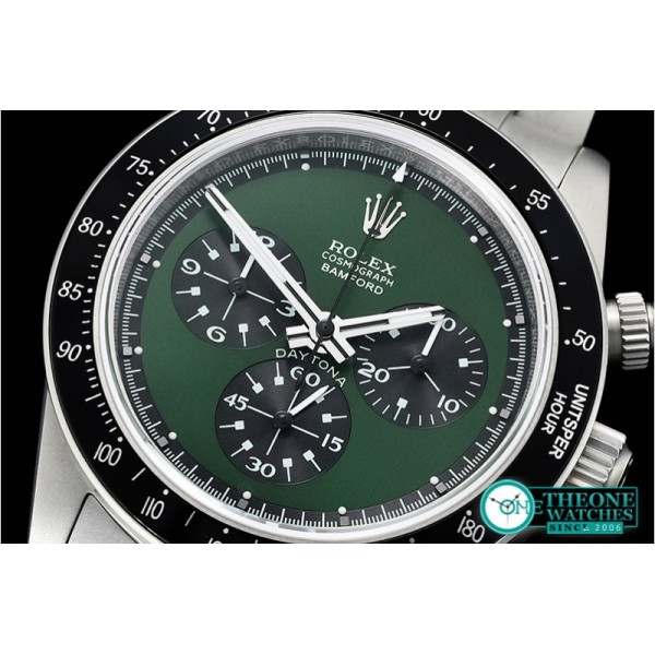 Rolex - Daytona Ref.6263 SS/SS Green Bamford PN JKF A7750