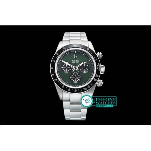 Rolex - Daytona Ref.6263 SS/SS Green Bamford PN JKF A7750