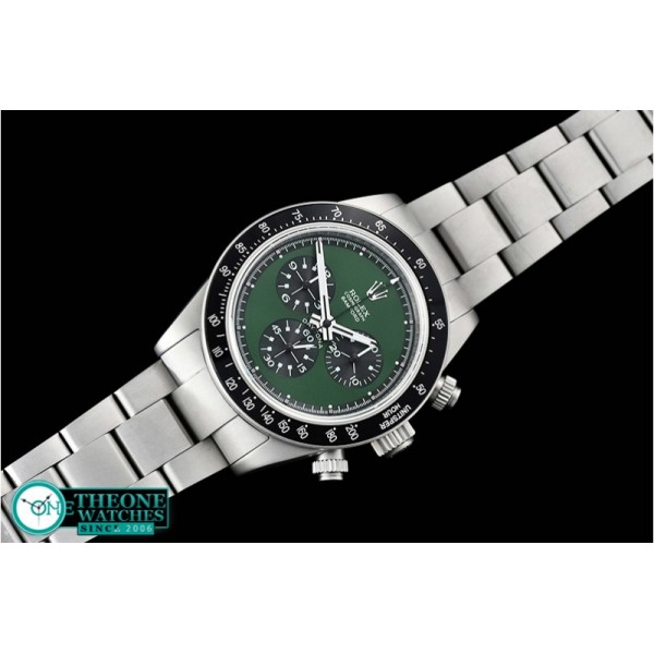 Rolex - Daytona Ref.6263 SS/SS Green Bamford PN JKF A7750