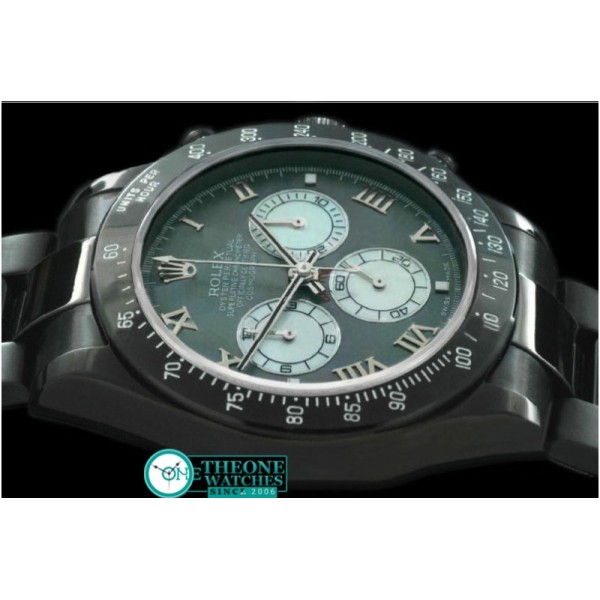 Rolex - PVD/PVD MOP Green Roman Asia 7750 Running Secs @ 6