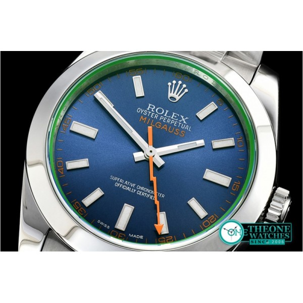 Rolex - Milgauss Z Blue 116400GV SS/SS Blue ARF Asia 2836