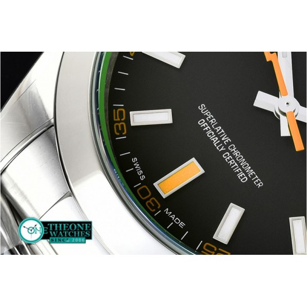 Rolex - Milgauss Black 116400M SS/SS Black ARF Asia 2836