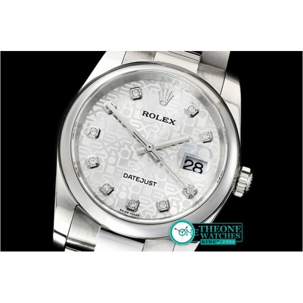 Rolex - DJ 36mm Oyst Dome SS/SS Silver Anniv Diam DJF A3135