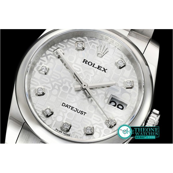 Rolex - DJ 36mm Oyst Dome SS/SS Silver Anniv Diam DJF A3135