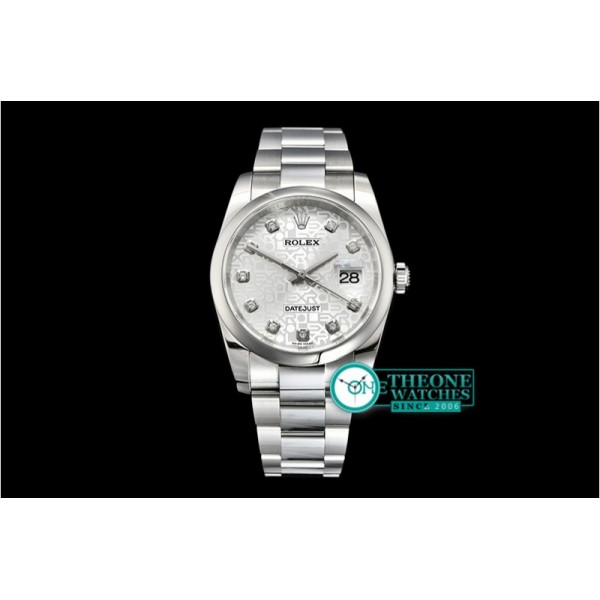 Rolex - DJ 36mm Oyst Dome SS/SS Silver Anniv Diam DJF A3135