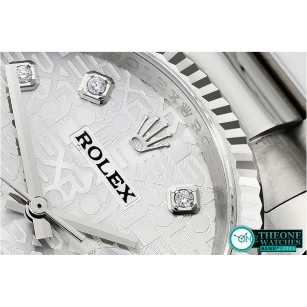 Rolex - DJ 36mm Oyst Fluted SS/SS Silver Anniv Diam DJF A3135