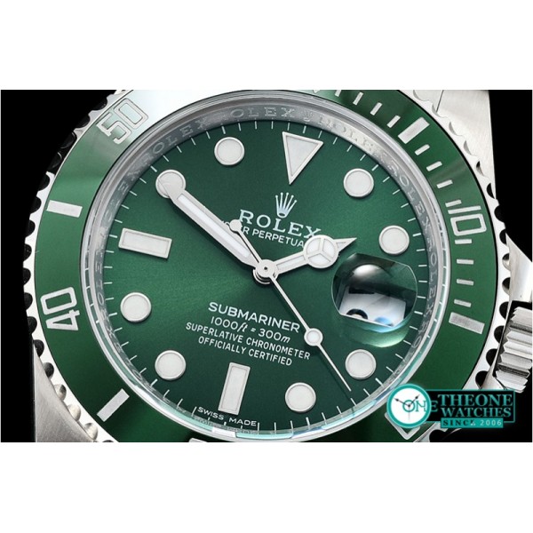 Rolex - Submariner 116610LV 904L SS/SS Green V8 Noob SA3135