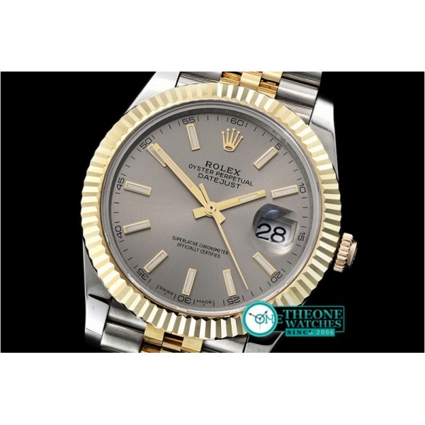 Rolex - DJ2 41mm Jub Flt Wrap YG/SS D Grey Stk BP Asia 2836