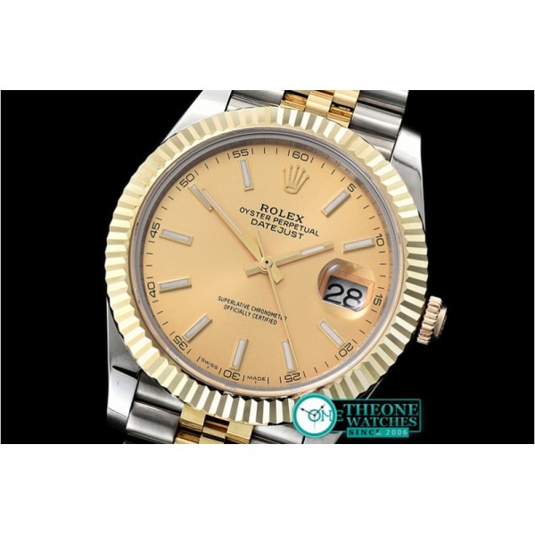 Rolex - DJ2 41mm Jub Flt Wrap YG/SS Gold Stick BP Asia 2836