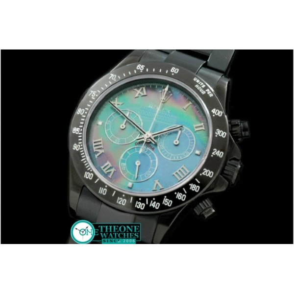 Rolex - PVD/PVD MOP Green Roman Asia 7750 Running Secs @ 6