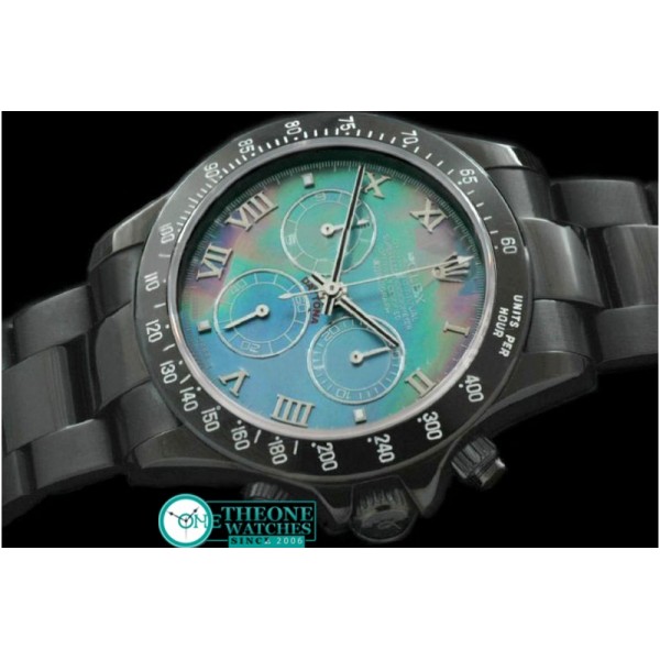 Rolex - PVD/PVD MOP Green Roman Asia 7750 Running Secs @ 6