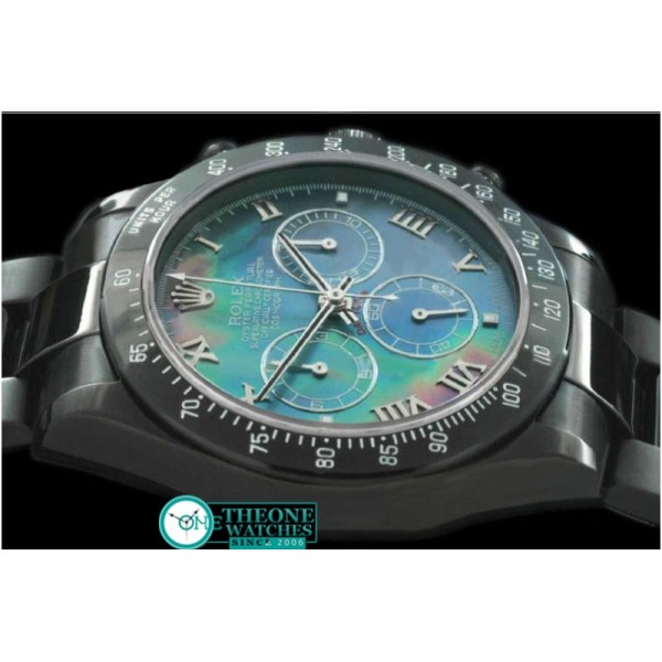 Rolex - PVD/PVD MOP Green Roman Asia 7750 Running Secs @ 6