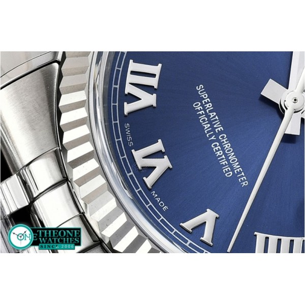 Rolex - DJ 36mm Jub Fluted 904L SS/SS Blue Roman ARF A3135