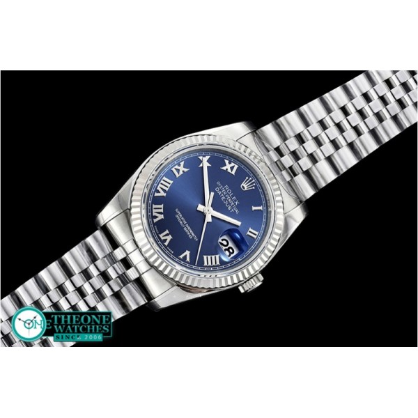 Rolex - DJ 36mm Jub Fluted 904L SS/SS Blue Roman ARF A3135