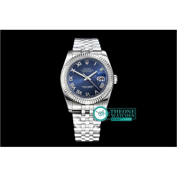 Rolex - DJ 36mm Jub Fluted 904L SS/SS Blue Roman ARF A3135