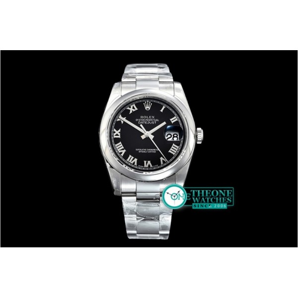 Rolex - DJ 36mm Oyst Dome 904L SS/SS Black Roman ARF A3135