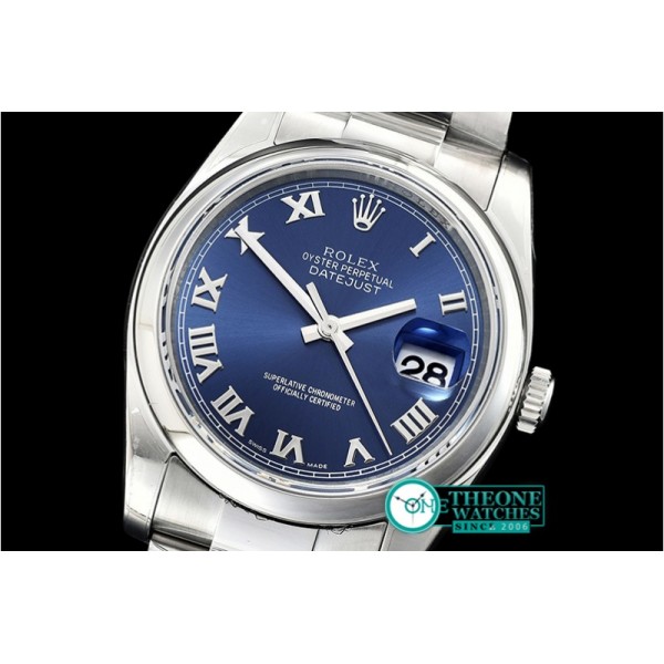 Rolex - DJ 36mm Oyst Dome 904L SS/SS Blue Roman ARF A3135