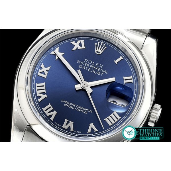 Rolex - DJ 36mm Oyst Dome 904L SS/SS Blue Roman ARF A3135