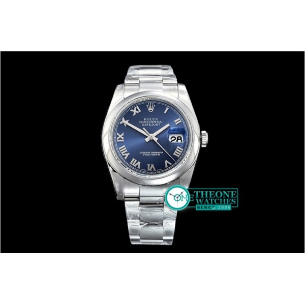 Rolex - DJ 36mm Oyst Dome 904L SS/SS Blue Roman ARF A3135