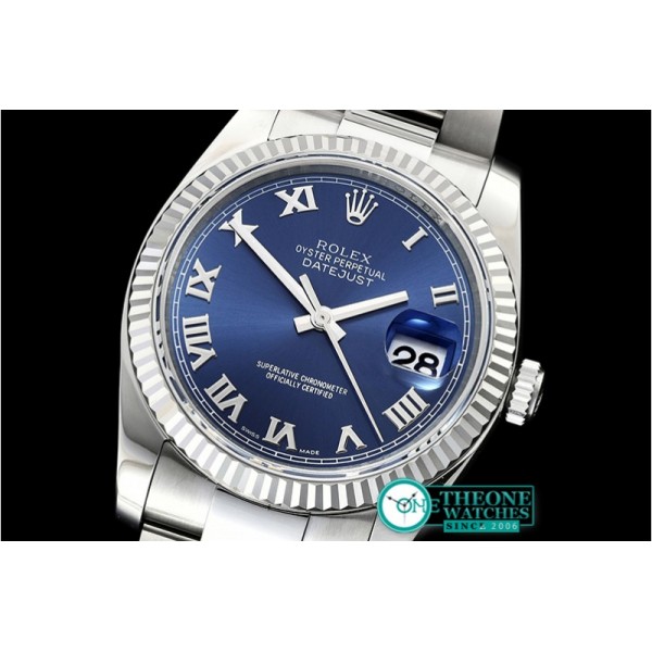 Rolex - DJ 36mm Oyst Fluted 904L SS/SS Blue Roman ARF A3135