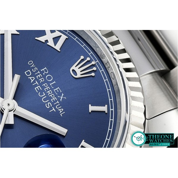 Rolex - DJ 36mm Oyst Fluted 904L SS/SS Blue Roman ARF A3135