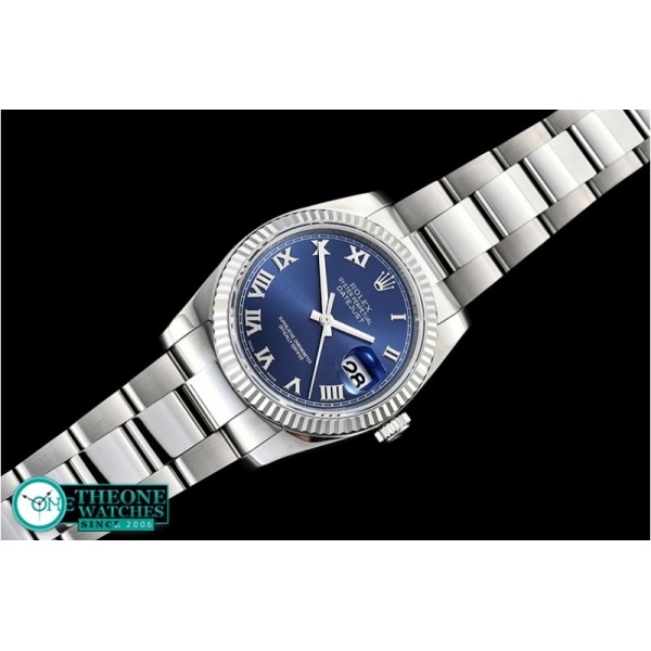 Rolex - DJ 36mm Oyst Fluted 904L SS/SS Blue Roman ARF A3135