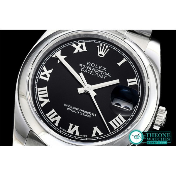 Rolex - DJ 36mm Jub Dome 904L SS/SS Black Roman ARF A3135