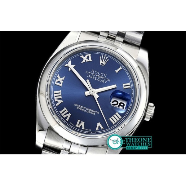 Rolex - DJ 36mm Jub Dome 904L SS/SS Blue Roman ARF A3135