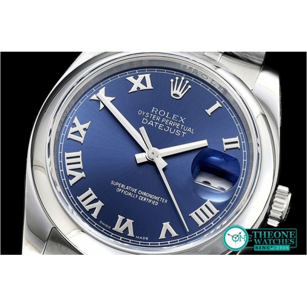 Rolex - DJ 36mm Jub Dome 904L SS/SS Blue Roman ARF A3135