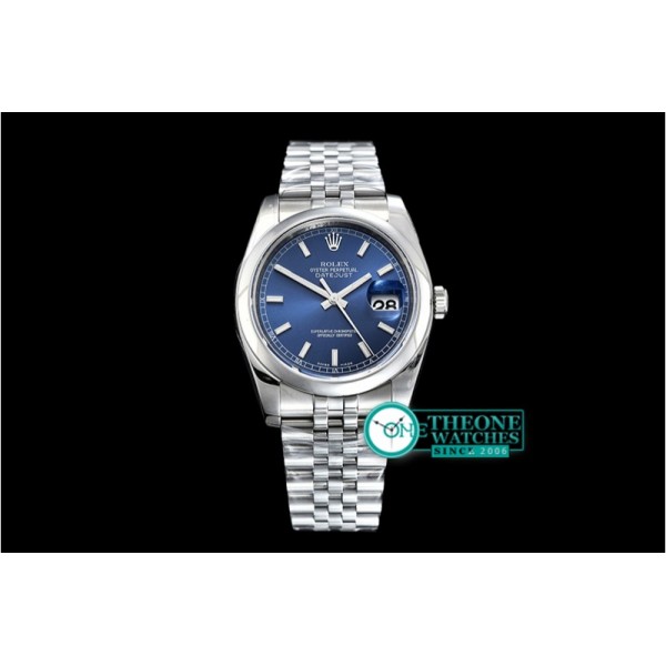 Rolex - DJ 36mm Jub Dome 904L SS/SS Blue Sticks ARF A3135