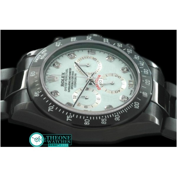 Rolex - PVD/PVD White Diam Asia 7750 Running Secs @ 6.00