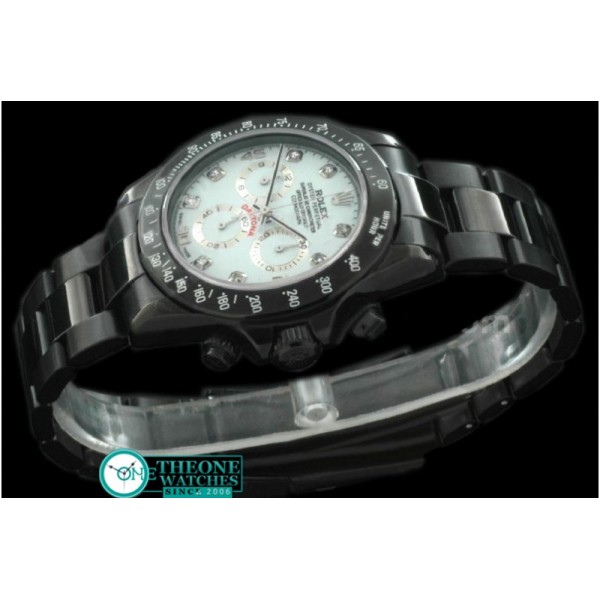 Rolex - PVD/PVD White Diam Asia 7750 Running Secs @ 6.00