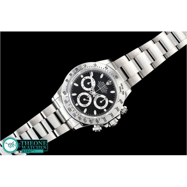 Rolex - Daytona 116520 SS/SS Black/Stk Noob Asia 4130 Mod