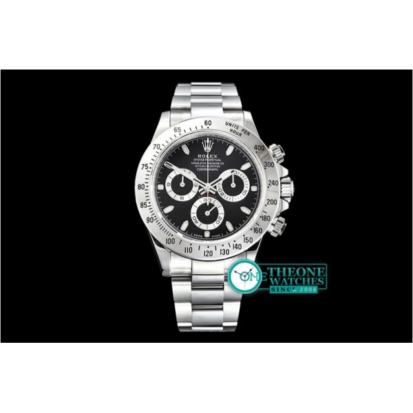 Rolex - Daytona 116520 SS/SS Black/Stk Noob Asia 4130 Mod