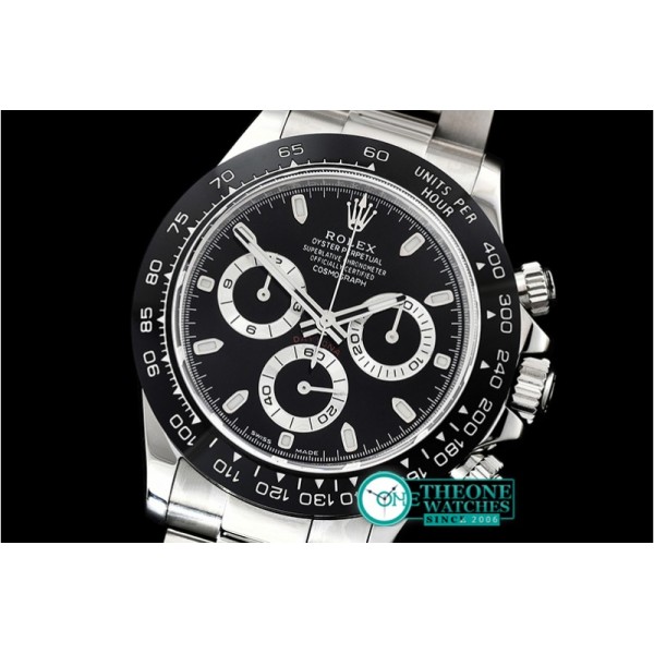 Rolex - Daytona 116500 CER/SS Black/Stk Noob Asia 4130 Mod