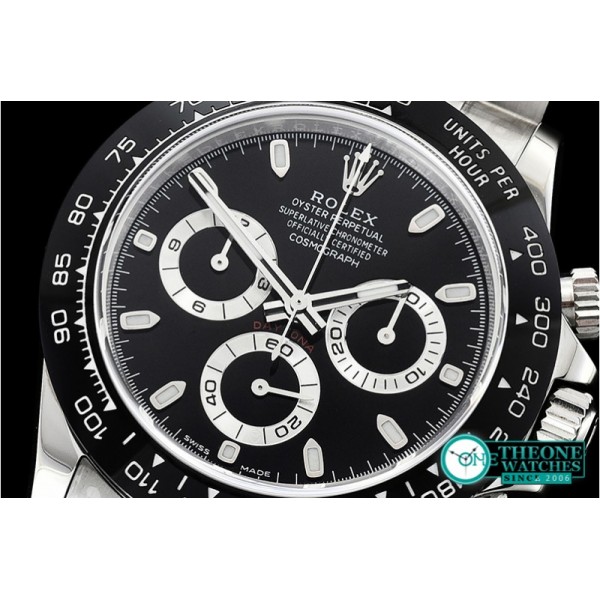 Rolex - Daytona 116500 CER/SS Black/Stk Noob Asia 4130 Mod