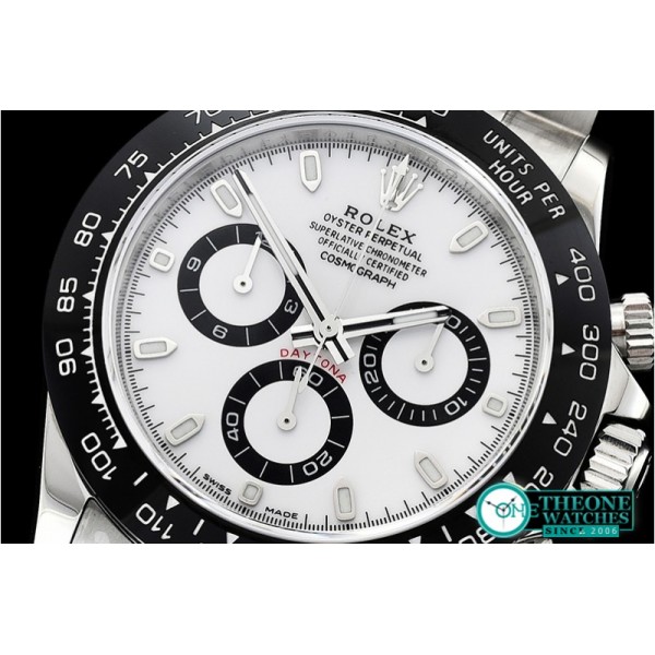 Rolex - Daytona 116500 CER/SS White/Stk Noob Asia 4130 Mod