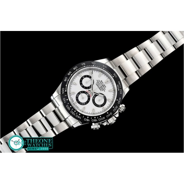 Rolex - Daytona 116500 CER/SS White/Stk Noob Asia 4130 Mod