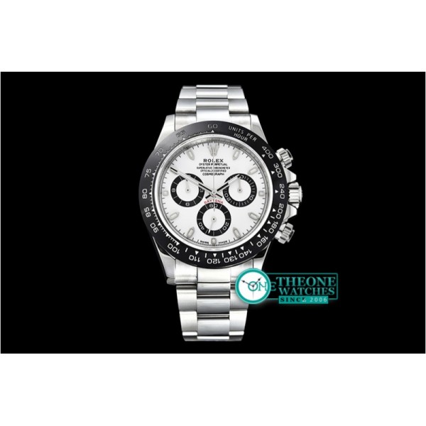 Rolex - Daytona 116500 CER/SS White/Stk Noob Asia 4130 Mod