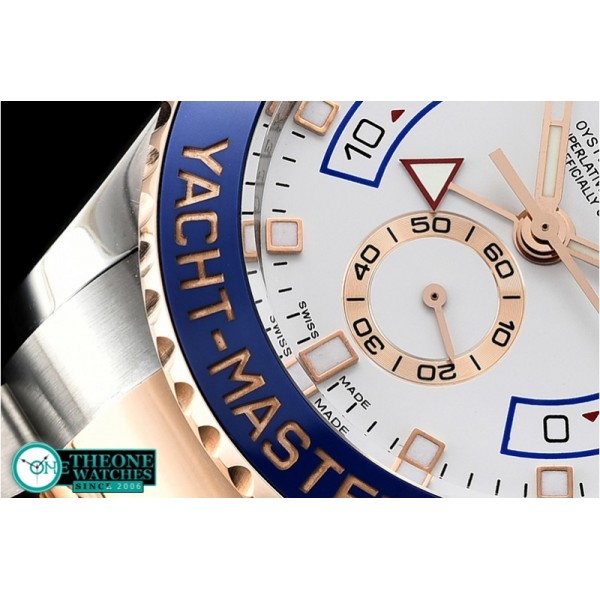 Rolex - YachtMaster 116681 Blue RG/SS White JF V2 A7750 Mod