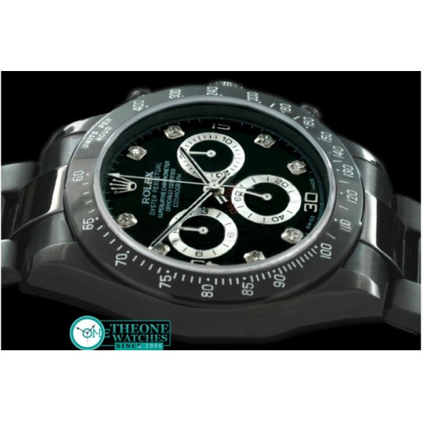 Rolex - PVD/PVD Black Diam Asia 7750 Running Secs @ 6.00