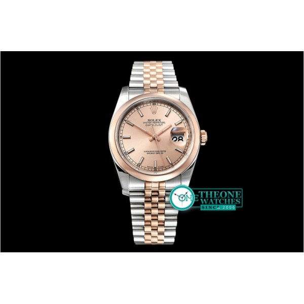 Rolex - Datejust 36mm Smt RG/SS Rose Gold/Stk ARF Asia SH3135