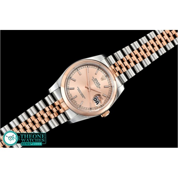 Rolex - Datejust 36mm Smt RG/SS Rose Gold/Stk ARF Asia SH3135