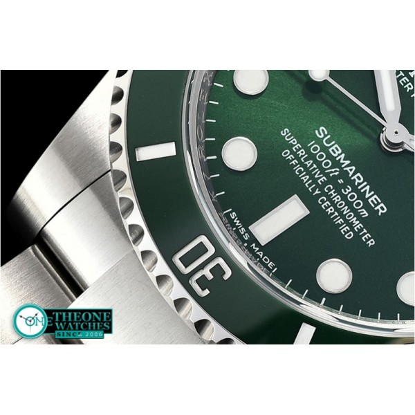 Rolex - Submariner 116610LV 904L SS/SS Green V9 Noob A2836